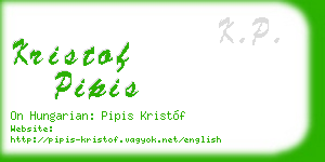 kristof pipis business card