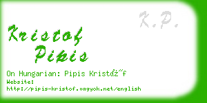 kristof pipis business card